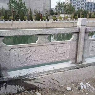 渭南 芙蓉白大花桥梁、河道，石材栏杆、围栏、护栏