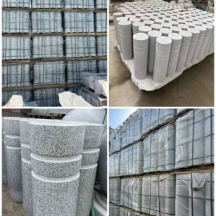 渭南 芝麻白花岗岩挡车柱、隔离柱多少钱