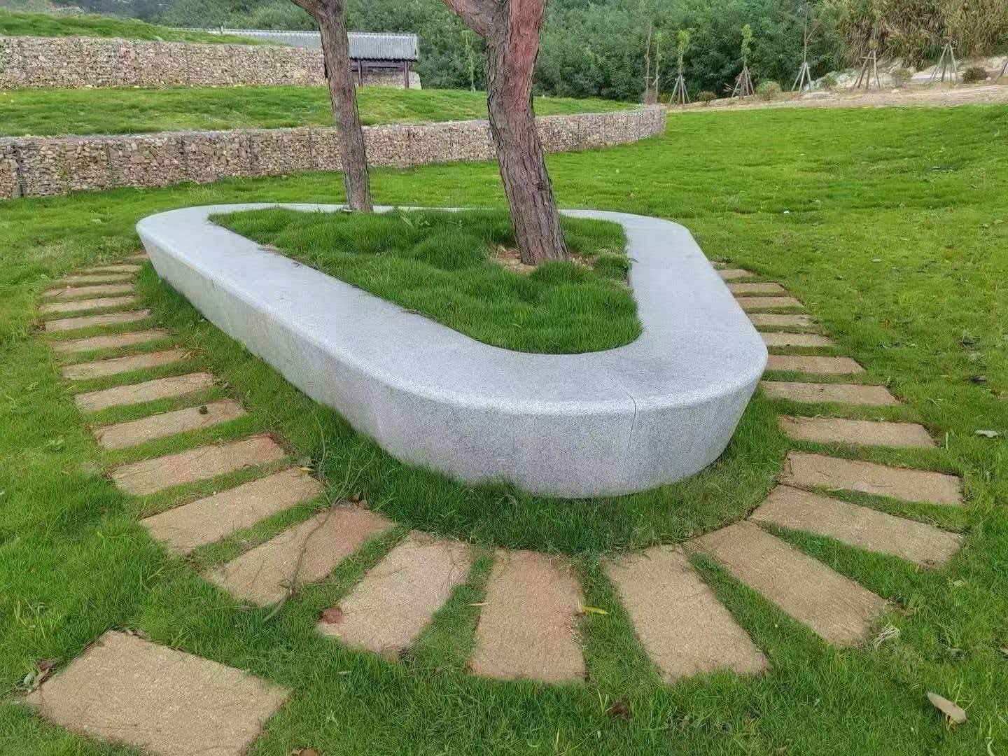 渭南 芝麻白光面整石坐凳