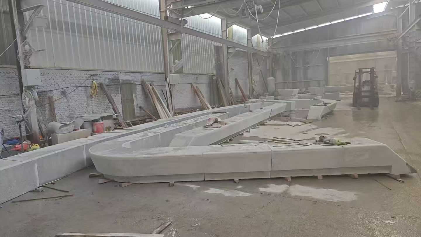 渭南 花岗岩整石坐凳拼装